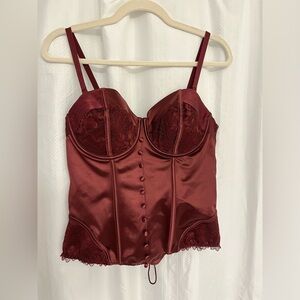 NWT Torrid Maroon 00 Corset